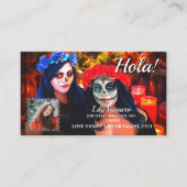 Hola Vallarta Catrinas 1718 Sociale QR-code Visitekaartje (Voorkant)