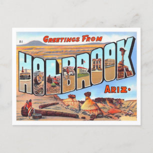 Holbrook, Arizona Vintage Big Lettres Carte postal