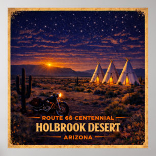Holbrook Woestijn Arizona Eeuwfeest Poster