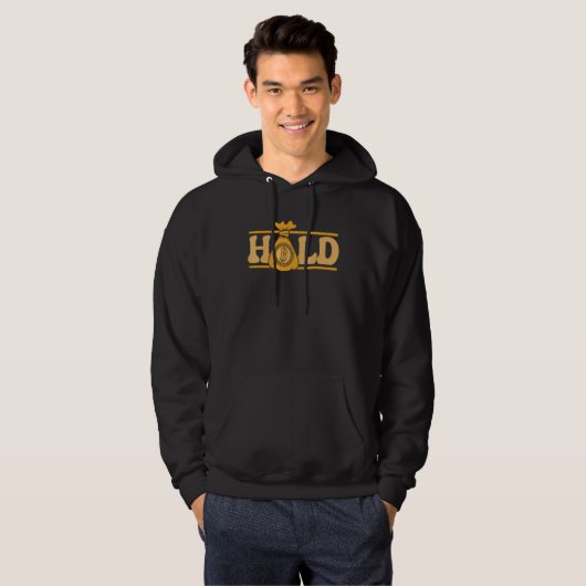 Hold Crypto Cryptocurrency Blockchain Crypto Trade Hoodie (Voorkant volledig)