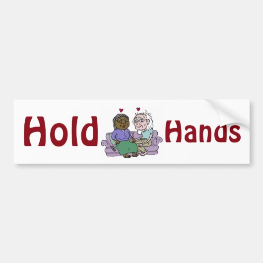 HOLD HANDS bumpersticker (Voorkant)