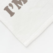 Hold On Partner I'm Overstimulated Funny Saying Qu Fleece Deken (Hoek)