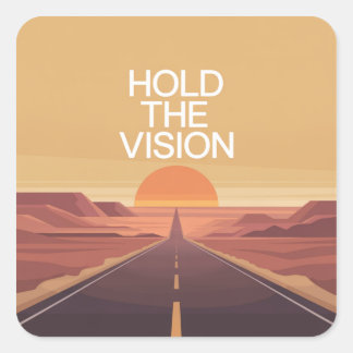 Hold The Vision Vierkante Sticker