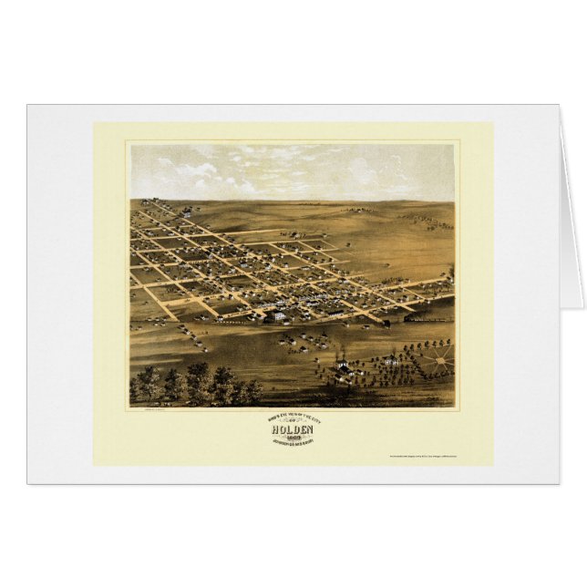 Holden, MO Panoramic Map - 1869 (Voorkant Horizontaal)