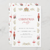 Holdiay Nutcracker Christmas Party Invitation (Devant / Derrière)