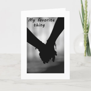 HOLDING HANDS EN JE KISSEN VRIJE DINGEN FEESTDAGEN KAART