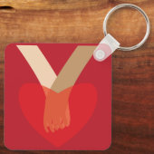 Holding Hands Sleutelhanger (Achterkant)