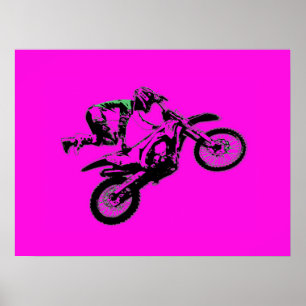 Holding On - Freestyle Motorcross Stunt Poster
