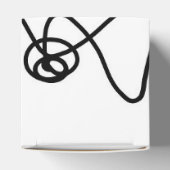 Holding Pattern: Abstract zwart, wit, grijs & rood Bedankdoosjes (Bovenkant)