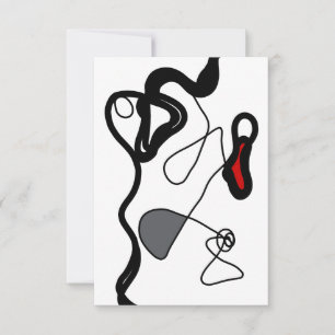Holding Pattern: Abstract zwart, wit, grijs & rood Kaart