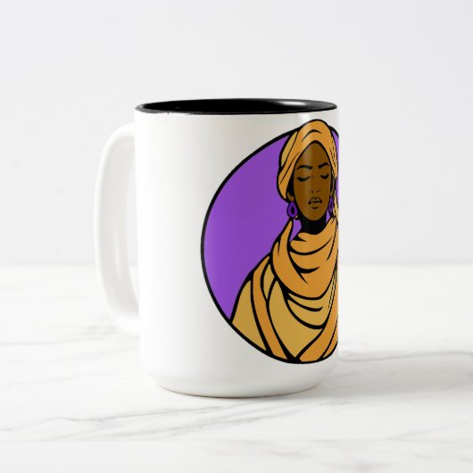 "Holding Space" Two-Tone Mok, 15 oz Tweekleurige Koffiemok (Voorkant links)