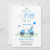 Hole in één Golf eerste verjaardag Kaart (Voorkant)