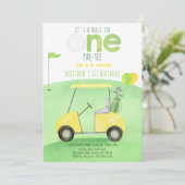 Hole in één Golf eerste verjaardag Kaart (Staand voorkant)