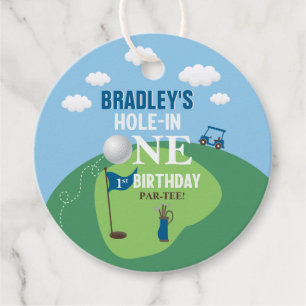 Hole in één Golf van 1ste verjaardag Bedankjes Labels