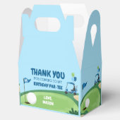 Hole in één Golfjongen eerste geboorte Par-T-shirt Bedankdoosjes (Geopend)