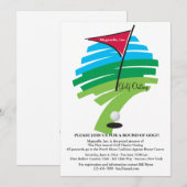 Hole in één Golfuitnodiging Kaart (Voorkant / Achterkant)