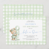 Hole In One Birthday Invitation Kaart (Voorkant / Achterkant)