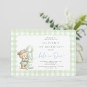 Hole In One Birthday Invitation Kaart (Staand voorkant)