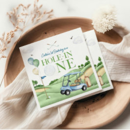 Hole In One Boy Golf First Birthday Par-Tee Servet