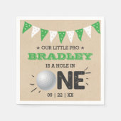 Hole in one boys Golf 1st Birthday Par-t-shirt Servet (Voorkant)