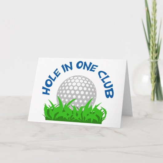Hole in One Club Kaart (Voorkant)
