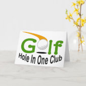 Hole in One Club Kaart (Gele Bloem)