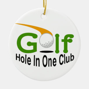 Hole in One Club Keramisch Ornament