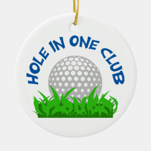 Hole in One Club Keramisch Ornament
