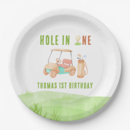 Hole In One First Birthday Party Papieren Bordje