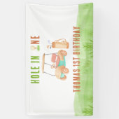 Hole In One First Birthday Party Spandoek (Verticaal)