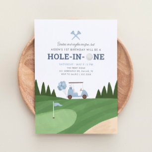 Hole in One Golf 1e verjaardag Kaart