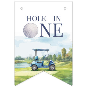 Hole In One Golf 1e Verjaardag Vlaggetjes