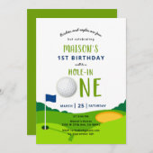 Hole In One Golf Anniversaire Par-tee Invitation (Devant / Derrière)