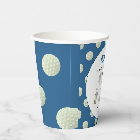 Hole in One Golf Boy Verjaardag Papieren Bekers (Rechts)