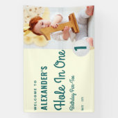 Hole in One Golf Masters 1e Verjaardag Welkomstbor Spandoek (Verticaal)