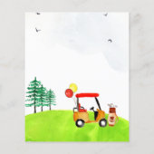 Hole in One Golf Par-t-shirt 1e Verjaardagsuitnodi (Achterkant)