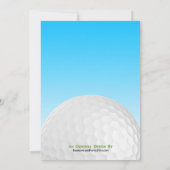 Hole in One Golf Verjaardagsfeestuitnodiging Kaart (Achterkant)