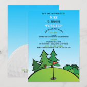 Hole in One Golf Verjaardagsfeestuitnodiging Kaart (Voorkant / Achterkant)