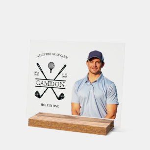 Hole in One Golfer Photo Award Acryl Teken Bord