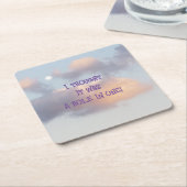 Hole in One Golfer's Dream Vierkante Kartonnen Onderzetter (Schuin)