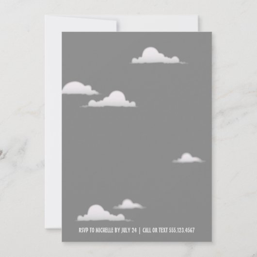 Hole in One Gray Golf Theme Boys First Birthday Kaart (Achterkant)