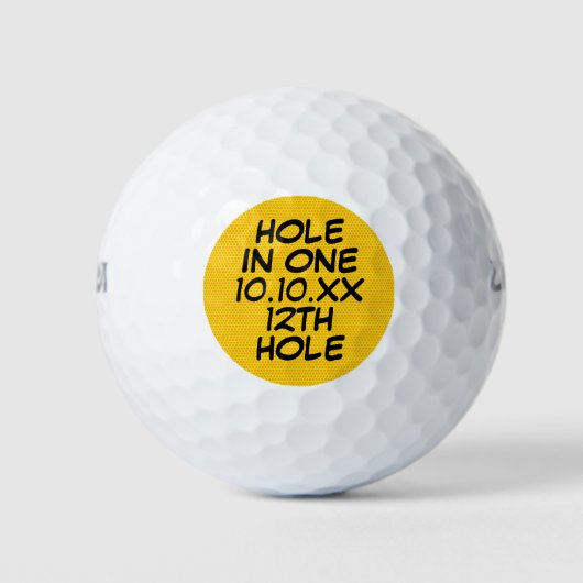 Hole in One Modern Gepersonaliseerd Golfballen (Voorkant)