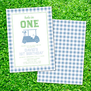 Hole in One Par T-shirt Boy 1e Verjaardag Kaart