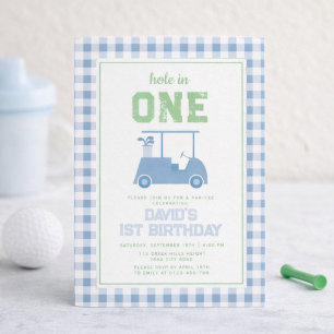 Hole in One Par Tee Boy 1e verjaardag Kaart