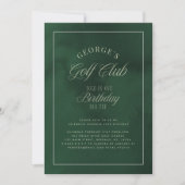 Hole-in-One Par-tee Elegant Golf Birthday party Kaart (Voorkant)