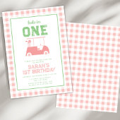 Hole in One Par Tee Girls 1st Birthday Invitation