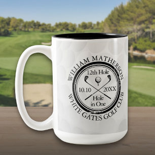 Hole in One Personalized Golf Ball Tweekleurige Koffiemok