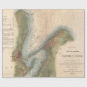  Hole Map van de wijngaard van Martha (1847) Cadeaupapier (Vlak)