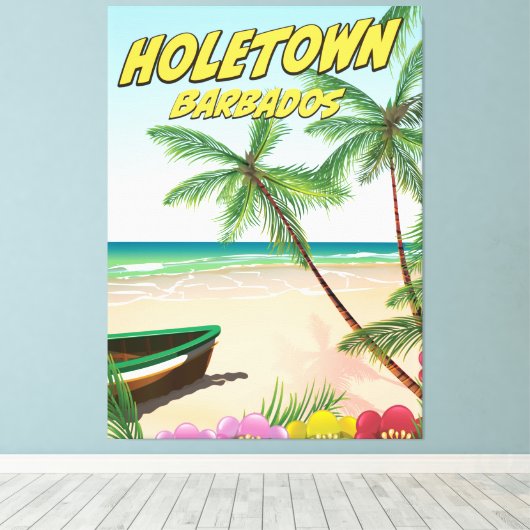 Holetown Barbados Canvas Afdruk (Insitu (Houten vloer))