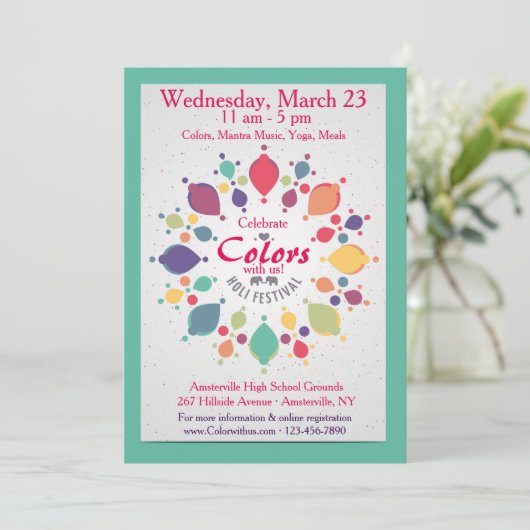 Holi Festival Invitation (Debout devant)